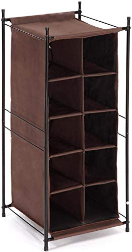 STORAGE MANIAC 5-Tier 10-Compartment Shoe Cubby Rack Organizer, Free Standing Shoe Cube