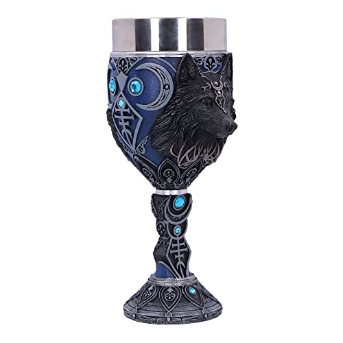 Nemesis Now Wolf Moon Goblet, Blue, 19.5cm - Image 5