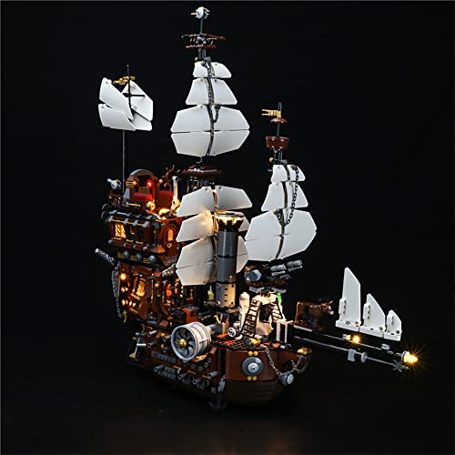 GEAMENT LED Light Kit Compatible with Lego MetalBeard's Sea Cow - Lighting Set for Movie 70810 Building Model (Model Set Not Included)