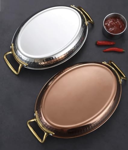 Nonstick Spanish Paella Pan - 14-inch Steel Frying Pan with Dual Handles, Ideal for Seafood, Lobster, and Home Cooking - Perfect Cookware for Kitchens and Restaurants