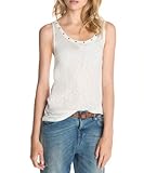  ESPRIT Damen Top 063EE1K056, Gr. 38 (M), Weiß (104 Almond)