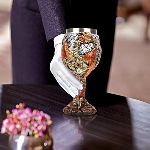 Copas medievales de dragón para cenas temáticas y decoración de salones 4