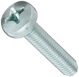 Small Parts Steel Machine Screw, Zinc Plated Finish, Pan Head, Phillips Drive, Meets DIN 7985, 16mm Length, Fully Threaded, M3.5-0.6 Metric Coarse Threads (Pack of 100)