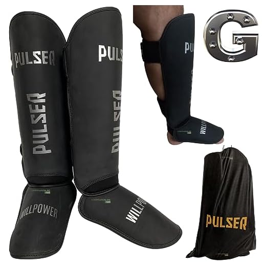 Caneleira Protetor Canela Pulser Thunder Fight Muay Thai Kickboxing Will Power Profissional