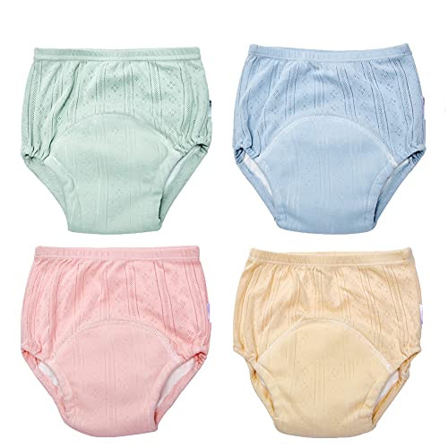 Feidoog Baby 4 Pack Cotton Training Underwear,Toddler Potty Training Pants Underpants for Boys and Girls,Blue Mesh,15-24M Feidoog Baby 4 Pack Cotton Training Underwear,Toddler Potty Training Pants Underpants for Boys and Girls,Blue Mesh,15-24M