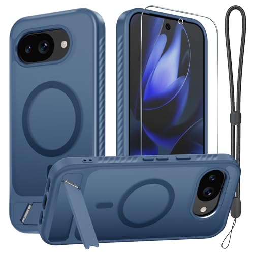 RMOCR Google Pixel 10a�p���C�P�[�X�A�X�N���[���v���e�N�^�[+�������[�h���X�g�X�g���b�v+�C���r�W�u���L�b�N�X�^���h[Pixelsnap&MagSafe�Ή�]�t���A�������}�b�g�X�����d�b�J�o�[�A�l�C�r�[�u���[