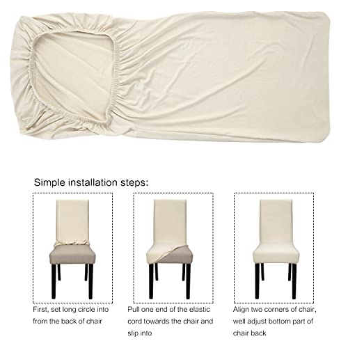 Yisun Stretch Dining Chair Covers, Removable Washable Anti-Dust Dining Chair Protector Cover Seat Slipcovers For Home thumb #5