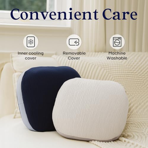 ZonLi Weighted Pillow for Adults 6.5lbs, Navy Blue,Weighted Pillows for Relaxtion,Get Better Sleep,Memory Foam Sensory Body Pillows Suitable for Work and Living Room