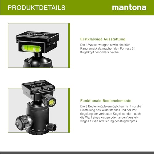 Mantona Fortress 34 Testa A Sfera Per S1-3410AF - 5