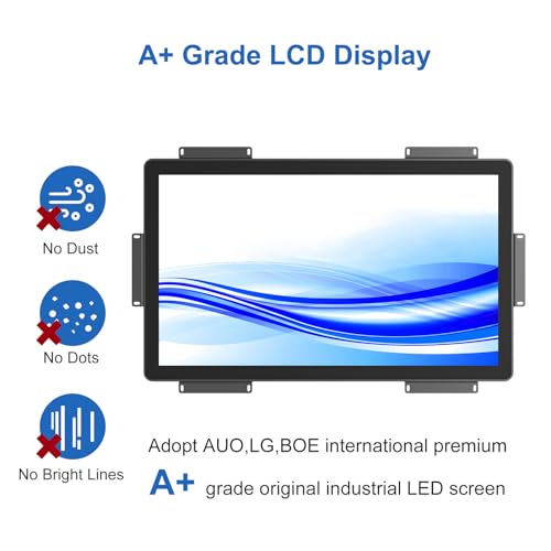 Image of GreenTouch 27 Inch Open-Frame Touchscreen LCD Monitor -Android All in one Computer with RK3566 RAM 4G & ROM 32G - Capacitive PCAP -1920x1080-16:9-Black - Front IK08 /IP65