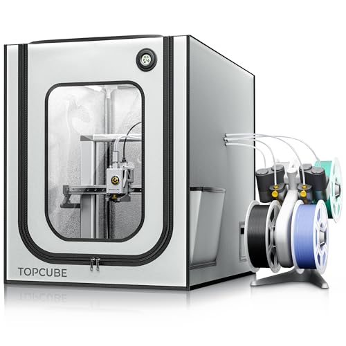 3D Printer Enclosure for Bambu Lab A1, Large Size Enclosure with LED Light, Fireproof Waterproof Dustproof Noise Reduction Constant Temperature 3D Printer Cover, 550x600x670MM Grey For A1