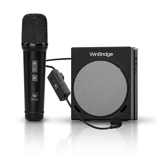WinBridge Portable Wireless Voice Amplifier PA Speaker with Headset & Handheld Mic for Teachers...