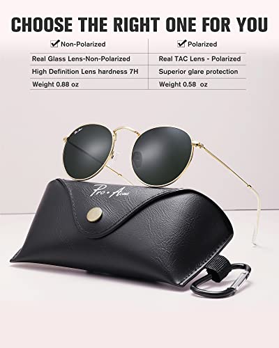 Pro Acme Round Sunglasses Glass Lens Metal Frame Retro Circle Sun Glasses for Women Men4