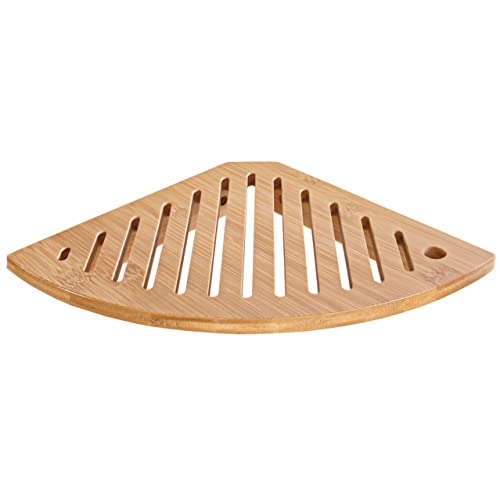 danhol® Etagere de douche bambou, etagere douche sans percage, étagère salle de bain en angle de bain, support gel douche , etagere salle de bain sans percage avec adhésif et silicone thumbnail