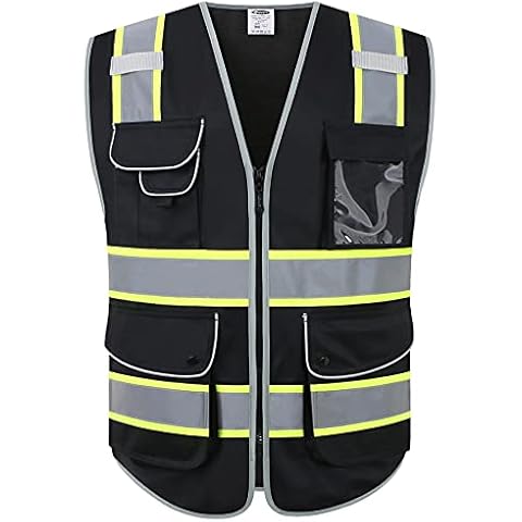 JKSafety Hi-Vis Safety Vest 901-Black Cover