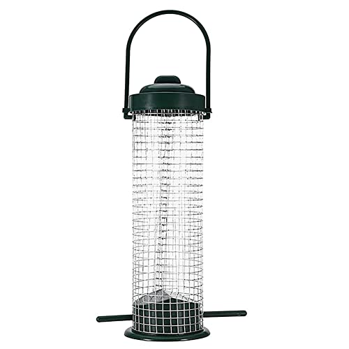 Vogelfutterspender, Erdnussfutterspender Vogel Futterstation, Futtersäule Nüsse Erdnüsse, Wildvögel Futtersilo Meisenknödelhalter Zum Aufhängen, Futterspender Für Wildvögel, Futtersäule it Dach