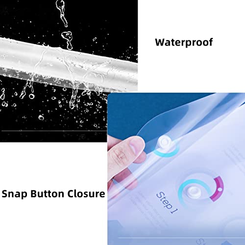 Envelopes de plástico, 30 peças, tamanho A4, pastas de documentos com fecho de botão de pressão para