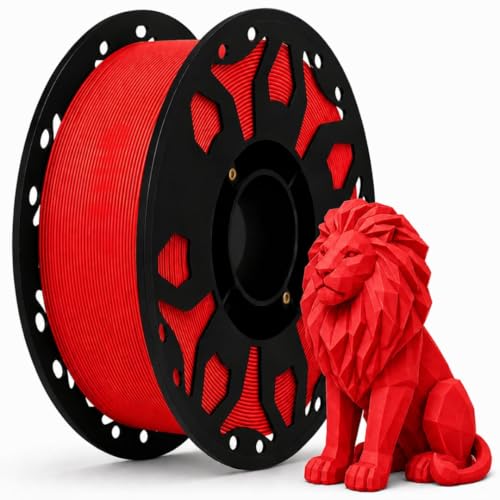 Image of FILAMONT PLA+ 3D Printer Filament 1.75mm, High Strength & Low Warp Printing Material, Dimensional Accuracy ±0.02mm, Vacuum Sealed with Desiccant, 1kg Spool (Red)