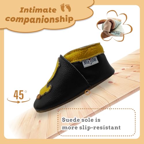 Mejale Baby Shoes Soft Sole Leather Crawling Moccasins Cartoon Star Infant Toddler First Walker Slippers3
