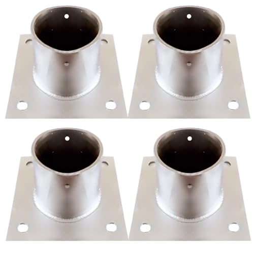 Soportes de acero inoxidable para fijar postes de buzón o barandillas sin holguras