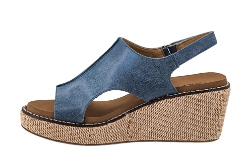 Image of Corkys Footwear Womens Carley Wedges, Featuring Corkys EVA Foam Cushioned Insoles, A 2.5 Inch Heel, Lightweight For All Day Wear, And Hook And Loop Closure