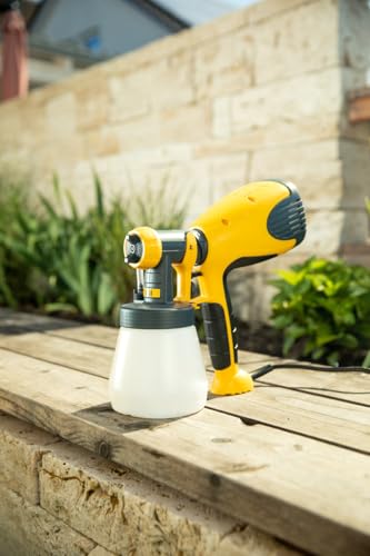 Image of WAGNER Paint Spray System Wood&Metal Sprayer W 100 for Paints, glazes Indoors and Outdoors, 5 m-12 min, Container 800 ml, 280 W