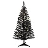 4ft Lighted Artificial Black Christmas Tree, Not Pre-lit Black Tinsel Pine Trees with Lights, Ideal for Ideal for Home, Office, and Xmas Party Décor – Includes Stand