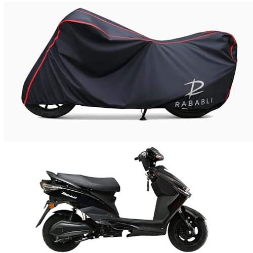 Image of Waterproof Bike Body Cover Compatible for | Benling Falcon LA | Taffeta Fabric, Red Piping Design, Bottom Elastic Fit | Dustproof, Sun UV & Rain Protection for All Bikes