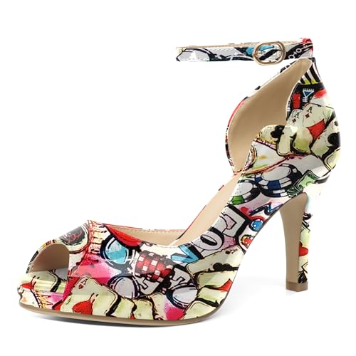 Image of AUMOTED High Heels Pumps Platforms Shoes for Party Daily 3.4 inch Dressy Pumps