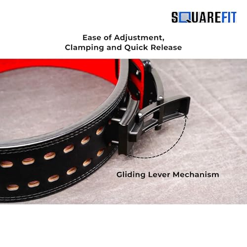 Image of Weight Lifting Lever Belt -Power Lifting Belt for Men & Women for Lower Back Support, Multipurpose Gym Workouts Deadlifts Squats Powerlifting - 4 Inch Wide (M)