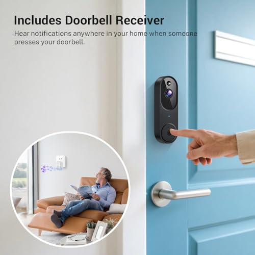 Wireless Wi-Fi Video Doorbell Camera with AI Motion Detection, 2 Way Audio, Night Vision, Cloud Storage, 2.4GHz Wi-Fi Only, Battery Powered thumbnail 7