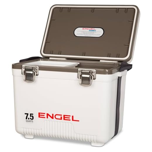 Engel UC7 7.5qt Leak-Proof, Air Tight, Drybox Cooler and Small Hard Shell Lunchbox for Men and Women in White
