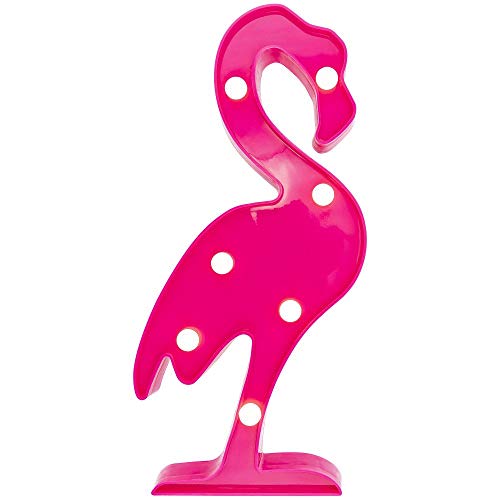 Image of Flamingo LED Night Light - Fun Summer Party Decoration for Kids' Bedroom or Home, Battery Operated