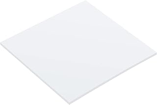 MECCANIXITY UHMW Sheet Ultra High Molecular Weight Polyethylene Sheet Hard Plastic Sheet Board 6.1''x 6.1'' x 0.12'' White