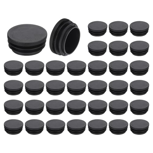 uxcell Round Plastic Plug,38mm(1.5") OD Furniture Leg Pipe Insert 36Pcs