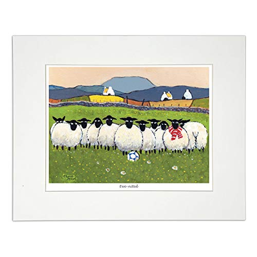 Impression montée Ewe-Nited Thomas Joseph, reproduction d'art mouton aux finitions premium