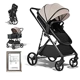 BTYJLEBE ベビーカー AB型 【EN1888安全認証】 両対面 バギー 【6スプリング静音衝撃吸収】4輪 超軽量 コンパクト ワンタッチ折りたたみ おでかけバギー 乳母車 1か月～3歳