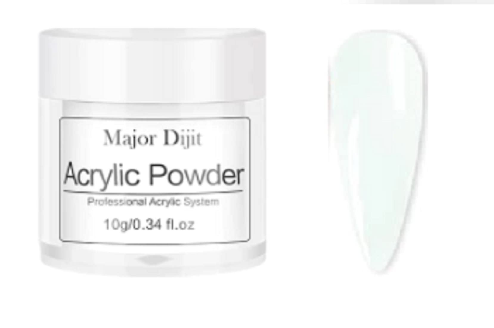 VIKSON INTERNATIONAL MAJOR DIJIT 10 GM WHITE ACRYLIC POWDER For Nails Extensions Finger nail art Manicure Acryl gel Varnish hybrid UV Poly gel (white)-image-10