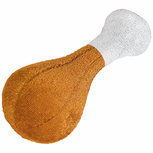 Juguete Baqueta Pet Elegante 7" x 4.5" Poliéster Marrón y Blanco miniatura 1