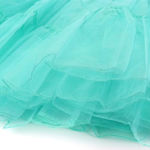Women's Petticoat Skirt Underskirts for Cosplay Pleated Tulle Petticoat Tutu Tulle Midi Knee Length Skirt Dress2