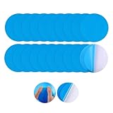 xlwen Pool Flicken Selbstklebend Reparatur, 20 Pcs Pool Flickzeug Reparatur, PVC Pool Liner Patch Kit, Runden Poolflicken, für Wasserbett,Luftmatratze Pool (Blau)