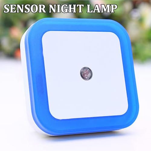 Image of fizzytech Smart Motion Sensor LED Light Bulb with Automatic On /Off and Dimmable Blue Glow, Energy Efficient 7W LED Bulb for Home, Stairs, Kitchen, Bathroom, Wardrobe Lighting(Square Blue Pack-2)