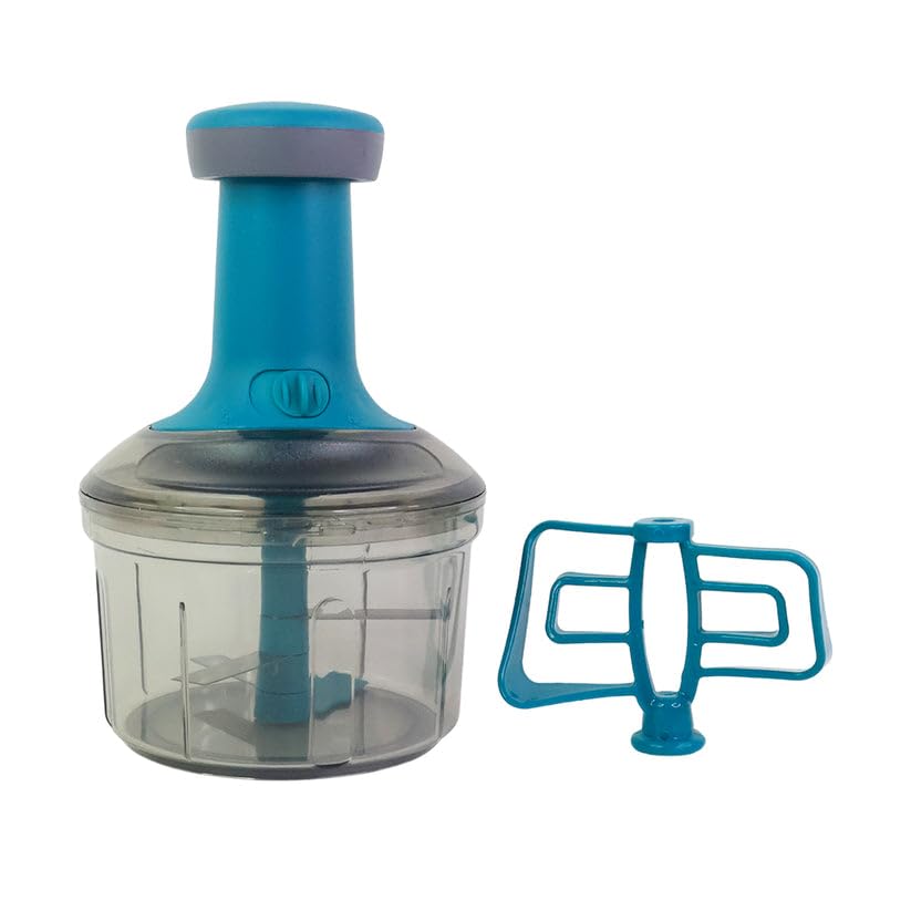 Manual Push Chopper 750 ML | Hand Press Vegetable Cutter & Food Chopper with Sharp Blades | Easy Chop Kitchen Tool for Vegetables, Fruits & Herbs (1 Piece)-image-19