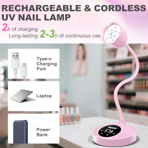 MEKK Flash Cure Nail Lamp,30W Cordless Small Nail UV Light for Gel Nails MEKK Flash Cure Nail Lamp,30W Cordless Small Nail UV Light for Gel Nails - Image 8