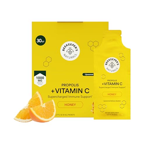 Beekeepers Naturals Liposomal Vitamin C + Propolis Packets 1000mg 30 Ct
