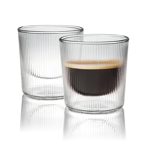 HOME & HONEY Double Wall Glass Espresso Cups Set of 2