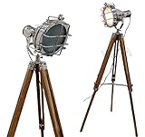 Lámpara de pie con trípode de madera, accesorios de luz, películas de cine, decoración industrial del hogar