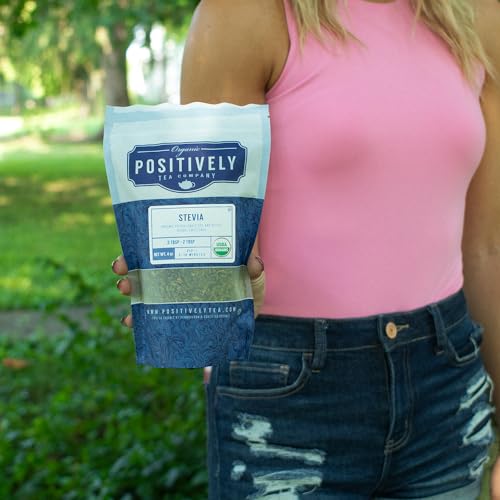 Image of Organic Positively Tea Company, Stevia Leaf, Herbal Tea, Loose Leaf, 4 Ounce