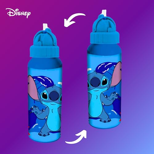 Conception résistante à la cantine pour la bouteille Stitch bleue de 550 ml - 8