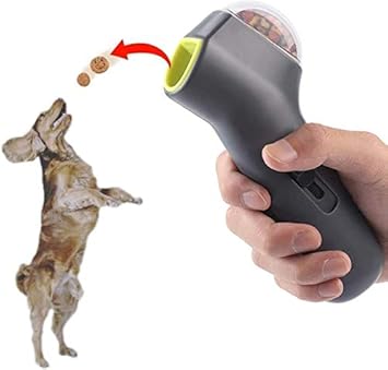 Pets Empire Dog Food Feeder, Funny Pet Treat Launcher Ejecting Gun Interactive Puppy Snack Dispenser Hand Held Gun Food Catapult for Dog Cat Exercise and Training 1 Piece ( Color May Vary )